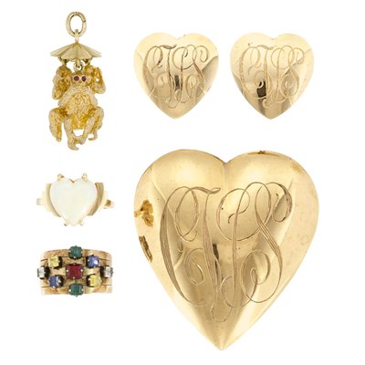Lot 550 - Group of Gold, Gem-Set and Diamond Jewelry