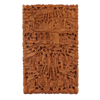 Lot 202 - Asian Carved Wood Case