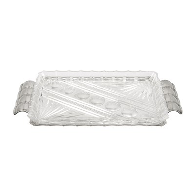 Lot 110 - Continental 800 Silver Serving Tray with Cut...