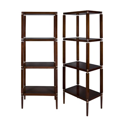 Lot 165 - Pair of Mahogany Four-Tier Etageres Height 7...