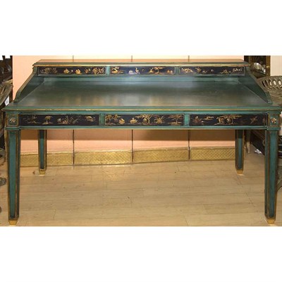 Lot 169 - Louis XVI Style Chinoiserie Decorated Green...