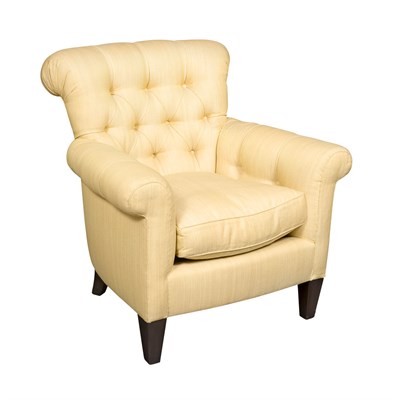 Lot 104 - Tufted Upholstered Club Chair Custom made by...