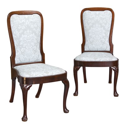 Lot 288 - Pair of George II Mahogany Side Chairs Mid...