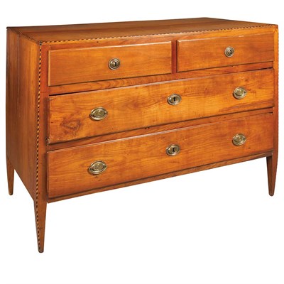 Lot 602 - Continental Neoclassical Walnut Commode Early...