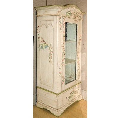 Lot 238 - Provincial Painted Wire Door Armoire Height 6...