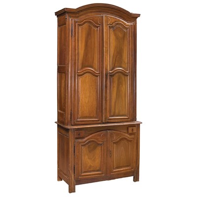 Lot 307 - Provincial Louis XV Cherry Buffet a Deux Corps...