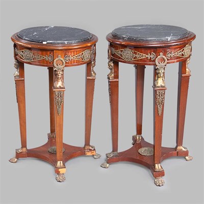 Lot 199 - Pair of Empire Style Metal Mounted Mahogany...