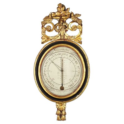 Lot 1240 - Louis XVI Style Painted Barometer Height 34...
