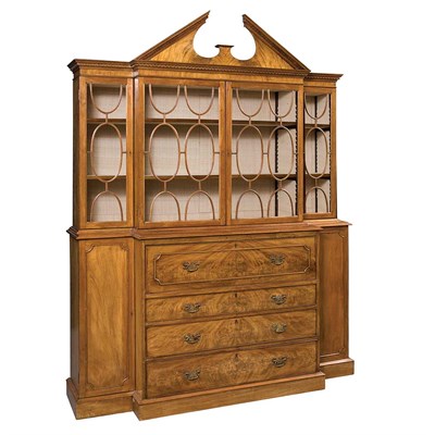 Lot 426 - George III Mahogany and Tulipwood Bureau...