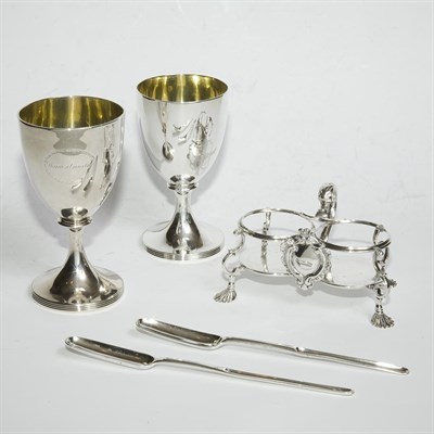 Lot 422 - Two English Silver Goblets John Emes, London,...