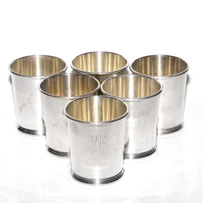 Lot 361 - Set of Six Preisner Sterling Silver Julep Cups...