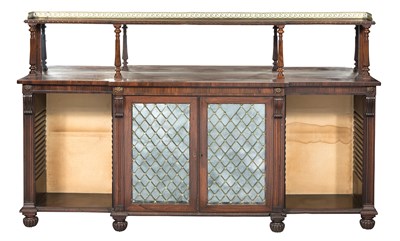 Lot 483 - Regency Brass-Mounted Rosewood Side Cabinet...