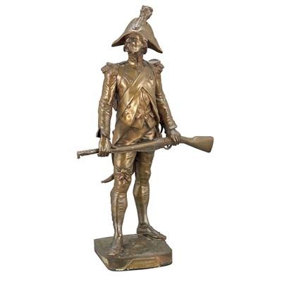 Lot 305 - French Bronze Figure of a Soldier Un Ancien...