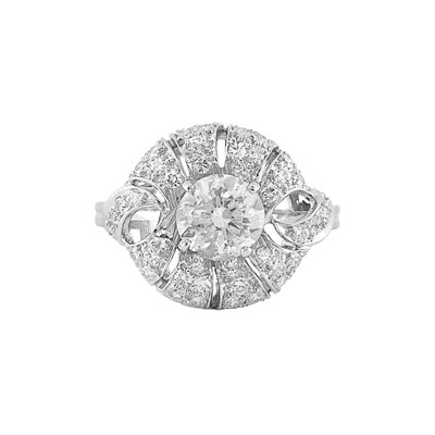 Lot 261 - Platinum and Diamond Ring, Tiffany & Co.