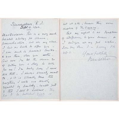 Lot 253 - WISTER, OWEN The Virginian. New York: The...