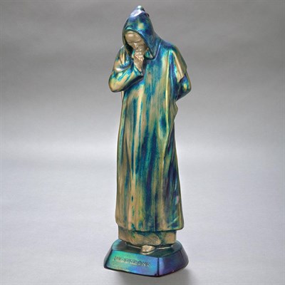 Lot 188 - Zsolnay Pecs Ceramic Figure of a Monk Titled...