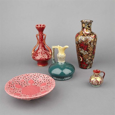Lot 191 - Group of Zsolnay Pecs Ceramic Articles...