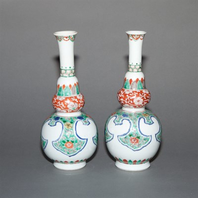 Lot 305 - Two Similar Chinese Famille Verte Enameled...