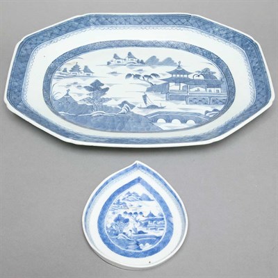 Lot 324 - Chinese Canton Blue and White Porcelain...