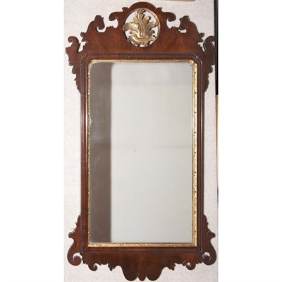 Lot 331 - George II Style Stained Oak Mirror Height 38...