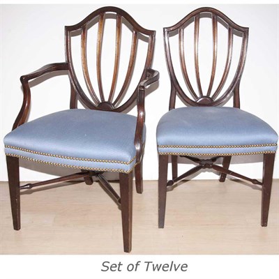 Lot 282 - Set of Twelve George III Style Mahogany Dining...