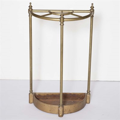 Lot 653 - Georgian Style Brass Umbrella Stand Height 25...