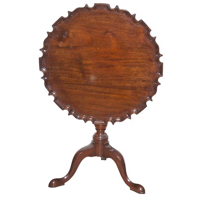 Lot 257 - Chippendale Style Carved Mahogany Piecrust Tea...