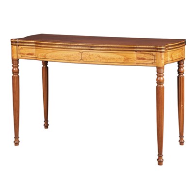 Lot 260 - Federal Birch Inlaid Blonde Mahogany Games...