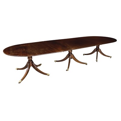Lot 527 - George III Style Mahogany Triple-Pedestal...