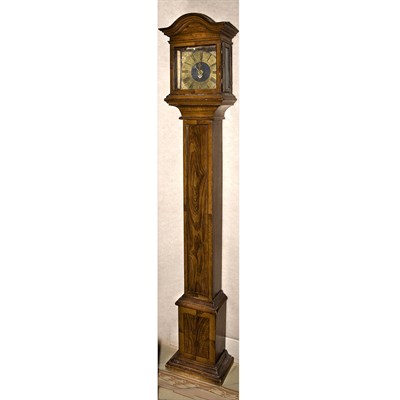 Lot 164 - Provincial Style Stained Wood Tall Case Clock...