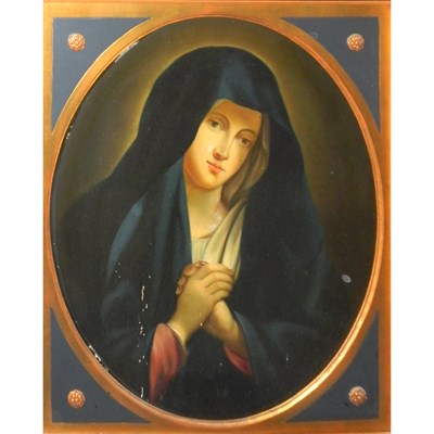 Lot 132 - Follower of Carlo Dolce The Virgin Mary Oil on...