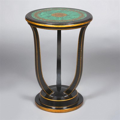 Lot 208 - Empire Style Parcel Painted Mahogany Gueridon...