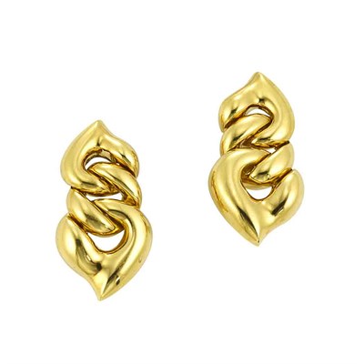 Lot 96 - Pair of Gold Earclips, Bulgari