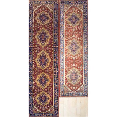 Lot 438 - Pair of Indo-Heriz Runners India, contemporary...