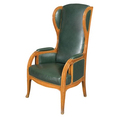 Lot 394 - Art Nouveau Oak Armchair