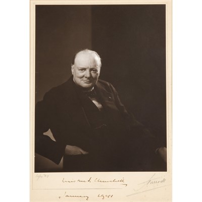 Lot 130 - [CHURCHILL, WINSTON L. S., (SIR)] Photograph,...