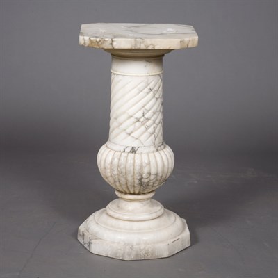 Lot 446 - Neoclassical Style Alabaster Pedestal Height...