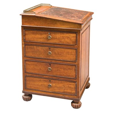 Lot 449 - William IV Mahogany Captain's Desk Height 33...