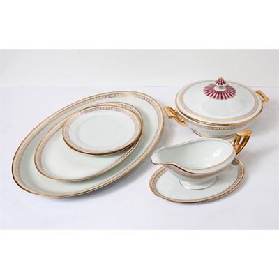 Lot 210 - Bavarian Gilt Decorated Porcelain Dinner...