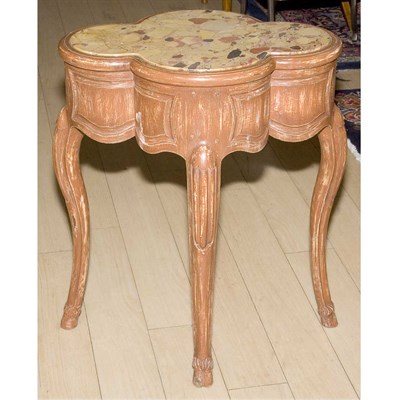 Lot 442 - Pair of Italian Rococo Style Marble Top...