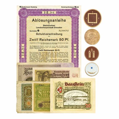 Lot 1133 - Germany Bank Notes, Ceramic Coinage, Not Geld...