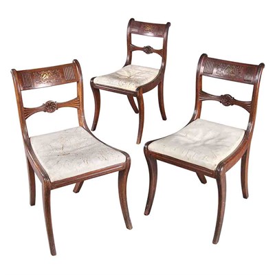Lot 114 - Set of Six Regency Style Mahogany Dining...