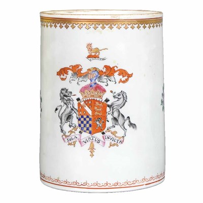 Lot 51 - Chinese Export Style Armorial Porcelain Mug...