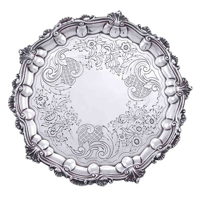 Lot 29 - George IV Silver Salver Barak Mewburn, London,...