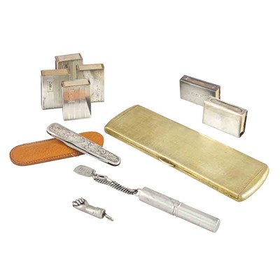 Lot 71 - Group of Six Sterling Silver Match Book...