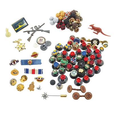 Lot 319 - Group of Knotted Cloth Cufflinks and Lapel...