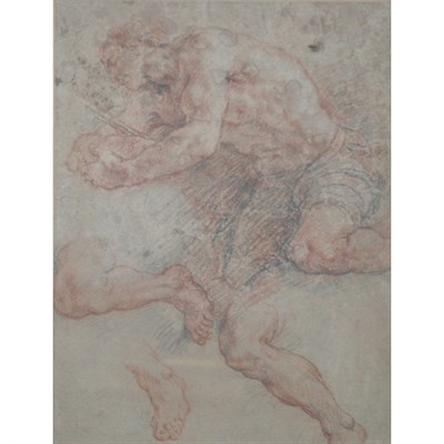 Lot 40 - Attributed to Mattia Preti Study for a Figure...