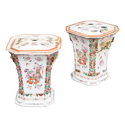 Lot 346 - Pair of Chinese Export Style Famille Rose...
