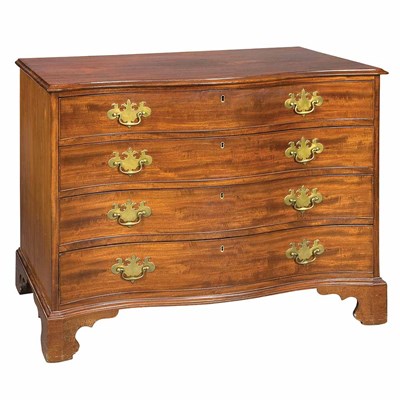 Lot 106 - Chippendale Mahogany Serpentine Front Chest of...