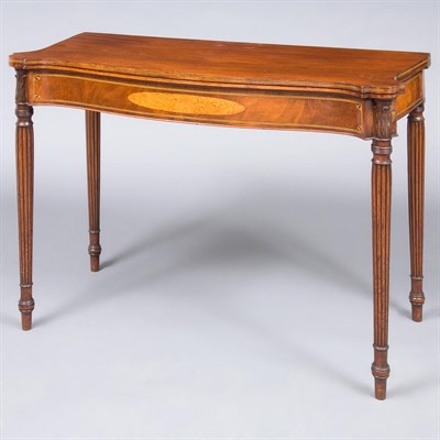 Lot 263 - Federal Style Inlaid Mahogany Bow Front...